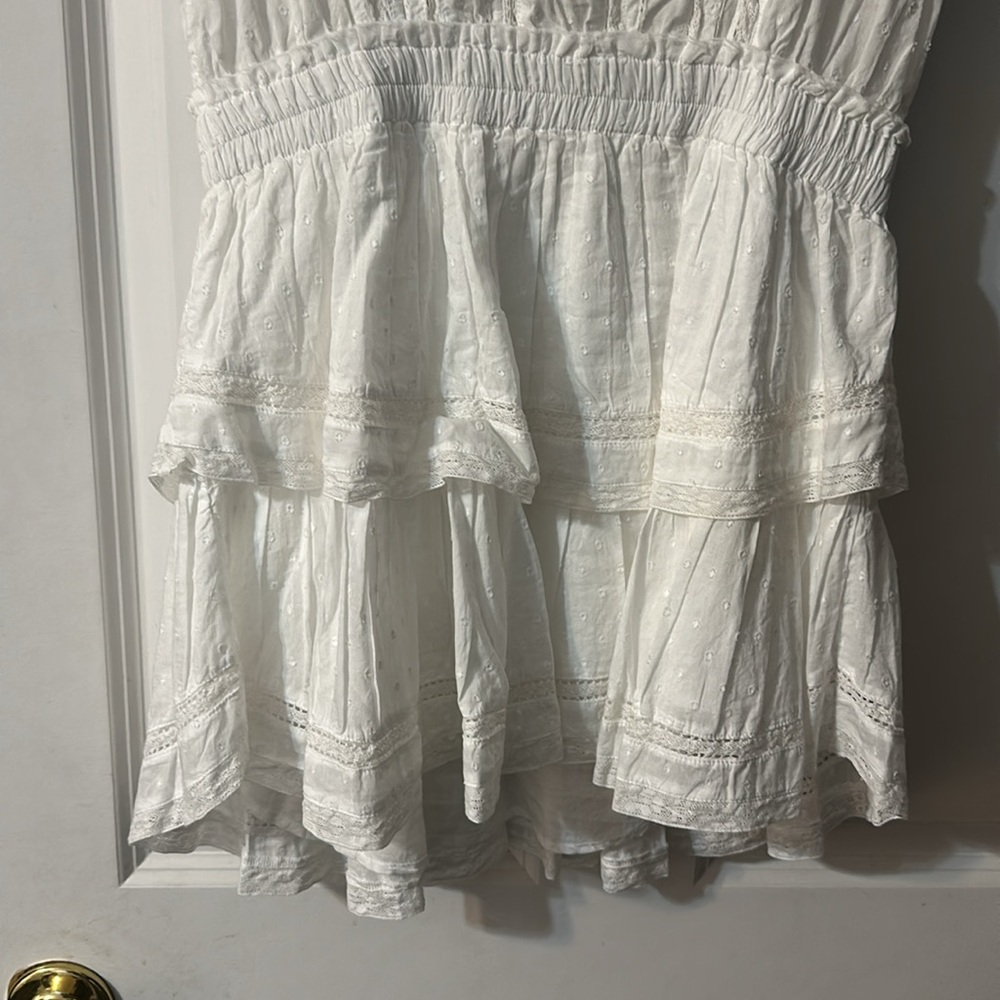 LoveShackFancy White Ruffle Mini Dress - Picture 5 of 5